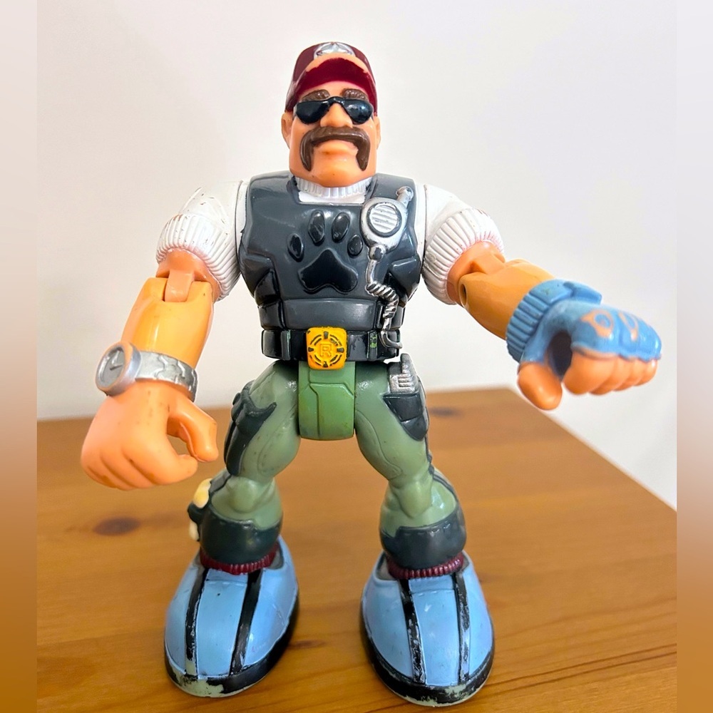 1999 Mattel FP Rescue  Hereos Bill Barker K9 Police 6.5" Action Figure